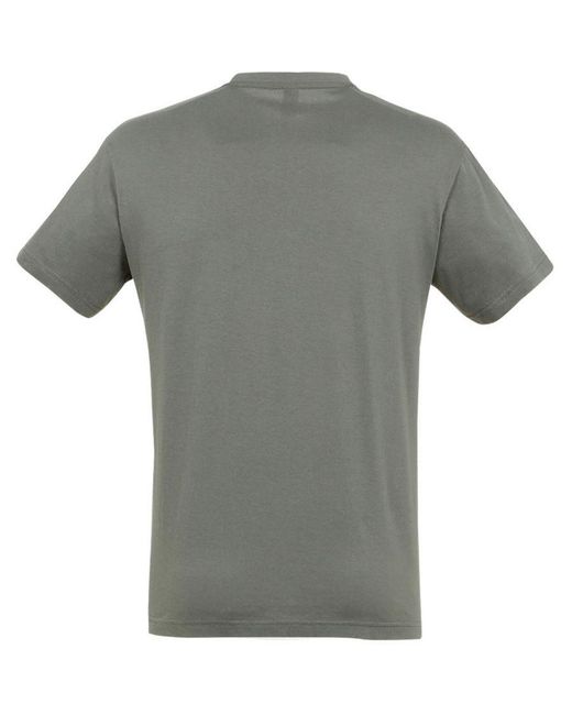 Sol's Gray Regent Short Sleeve T-Shirt (Zinc) for men