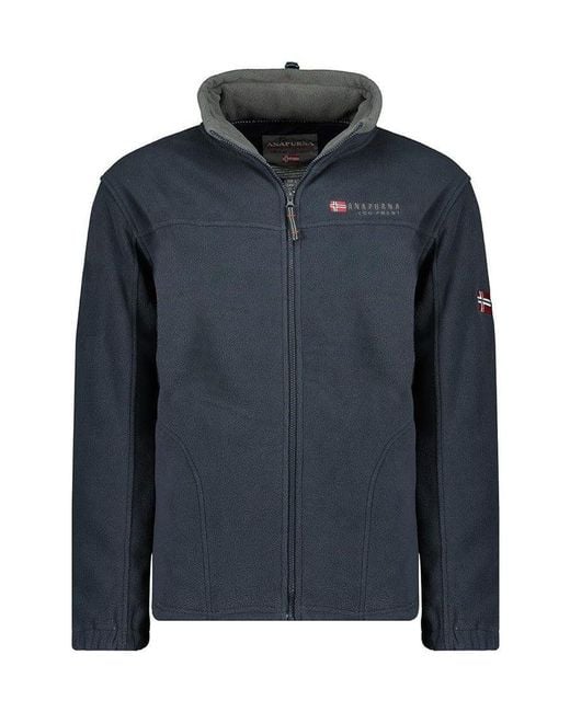 Secret Label Blue Zip Front Fleece Jacket for men