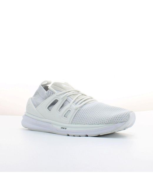 PUMA White B.O.G Evoknit Textile Lace Up Trainers 363669 02 for men