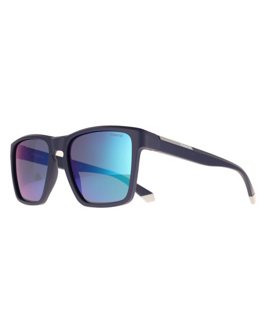Polaroid Blue Square Matte Mirror Polarized Pld 2167/S for men