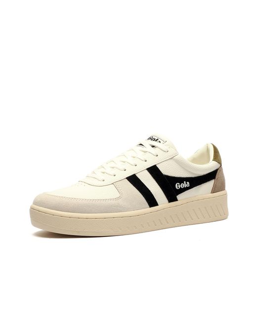 Gola Black Classics Grandslam Trident Leather Trainers for men