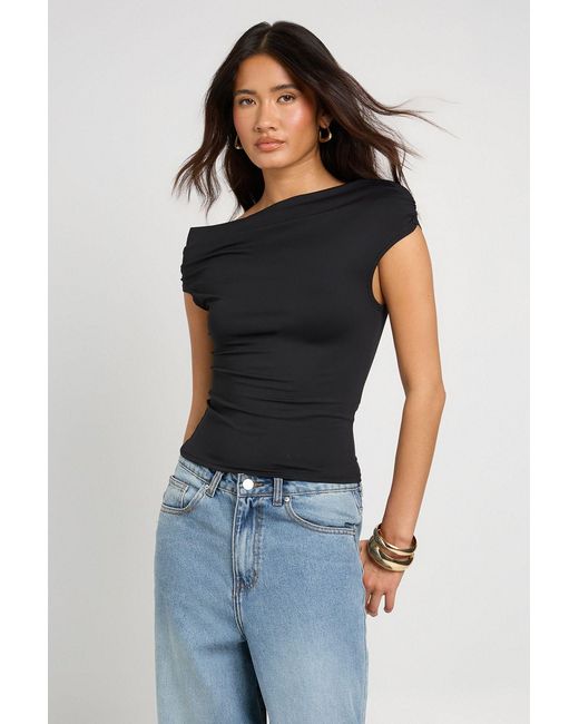 Boohoo Blue Multi Wear Crop Top