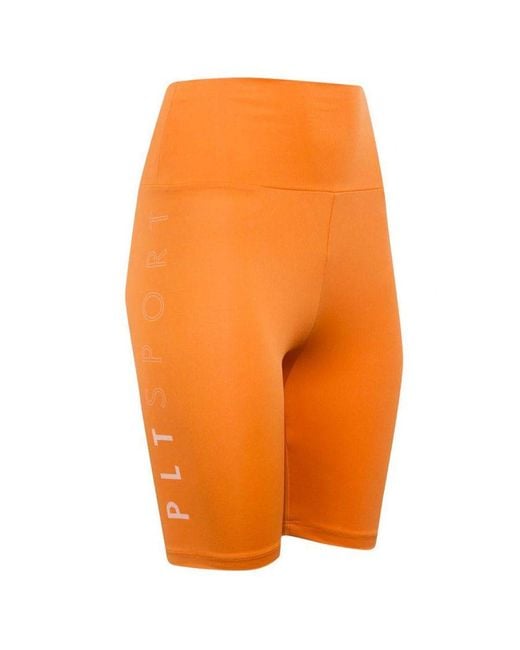 PRETTYLITTLETHING Orange Lycra Fitness Cycling Shorts