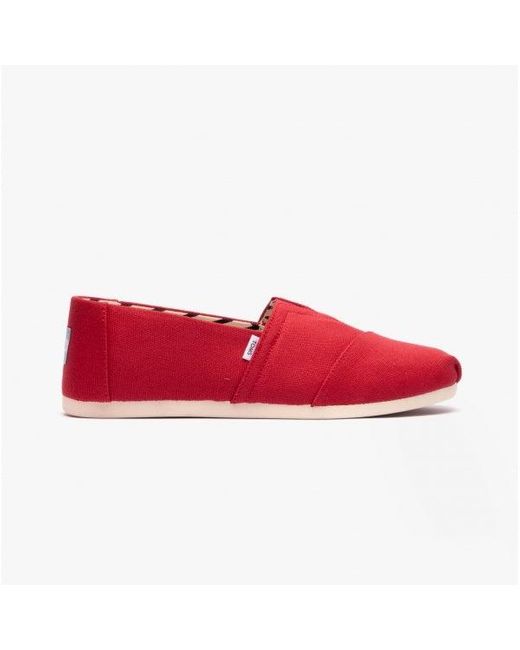 TOMS Red Alpargata Cotton Espadrille for men