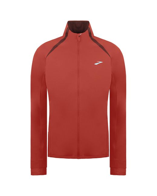Brooks Red Fushion Hybrid Running Jacket