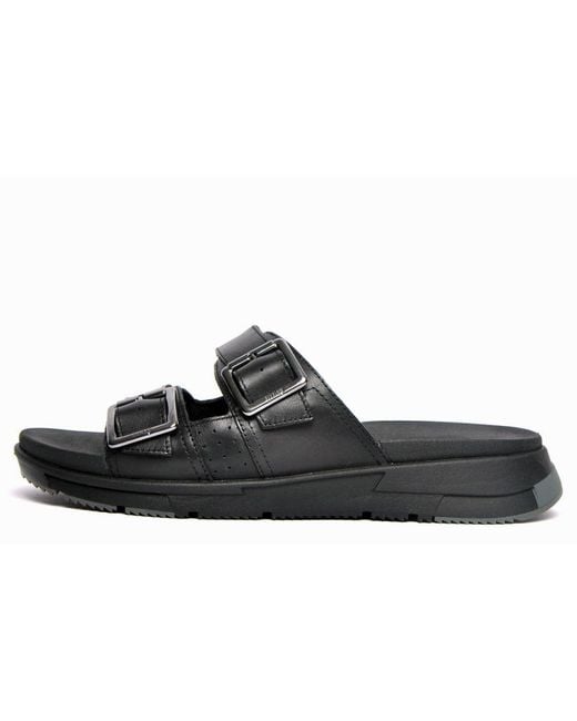 Fitflop Black Arlo Leather Sandals for men