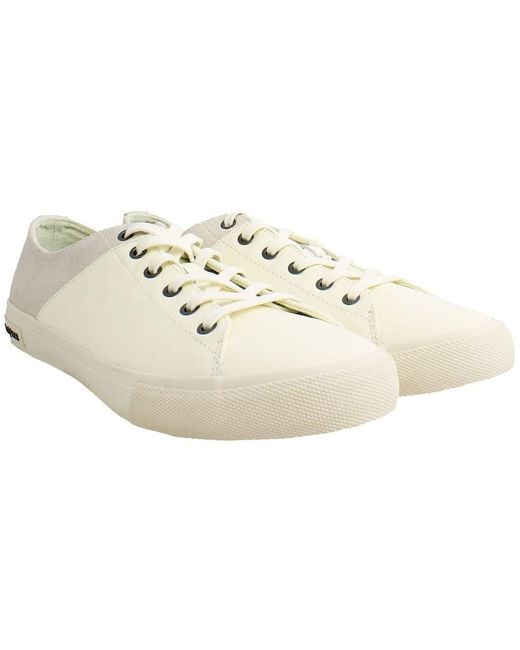 Seavees White Monterey Plimsolls Suede for men