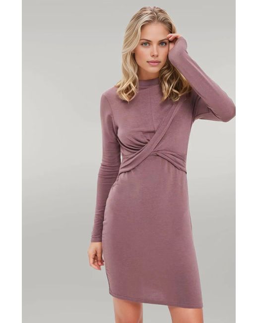 TOPSHOP Purple Plum Wrapover Dress