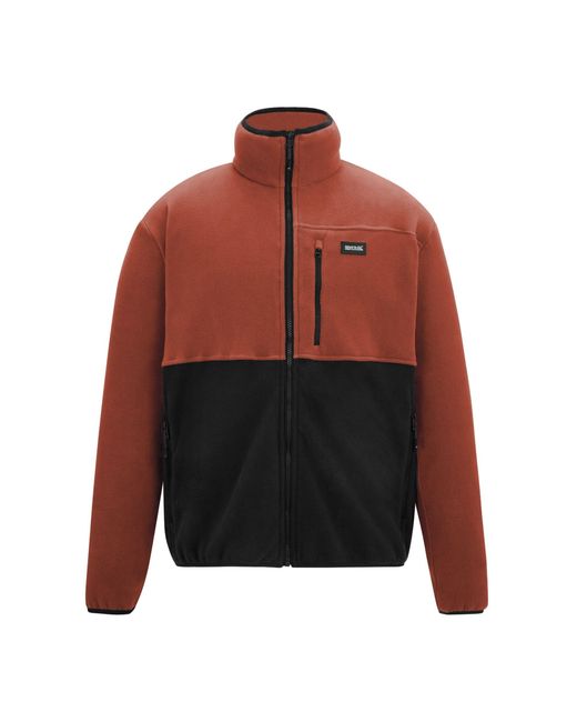 Regatta Red Frankie Colour Block Full Zip Fleece Jacket (Brick/ for men