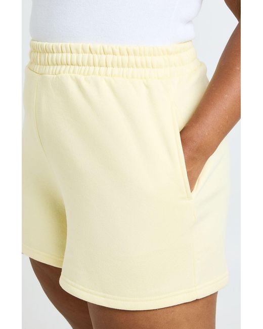 Boohoo White Plus Thick Waist Band Shorts