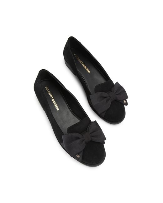 KG by Kurt Geiger Black Suedette Muse Loafers