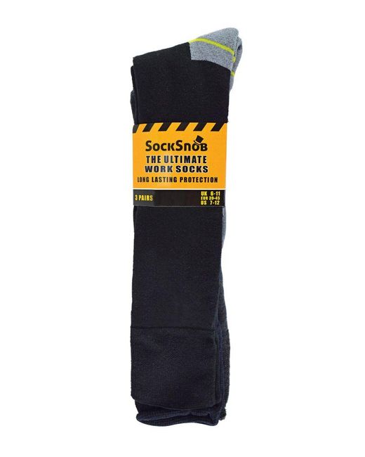 Sock Snob Blue 6 Pack Long Knee High Work Socks For Steel Toe Boots for men