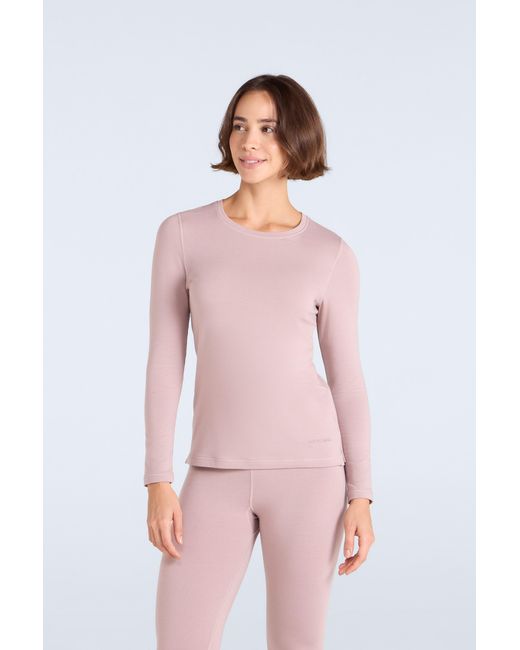 Mountain Warehouse Pink 'Blaze' Thermal Top Warm Cosy Base Layer Long Sleeve Tee Cotton