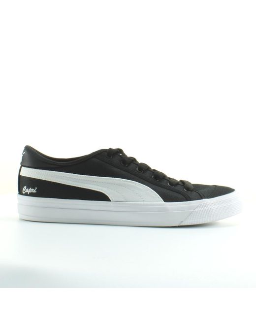 PUMA Black Capri Canvas Lace Up Trainers 369246 01 for men