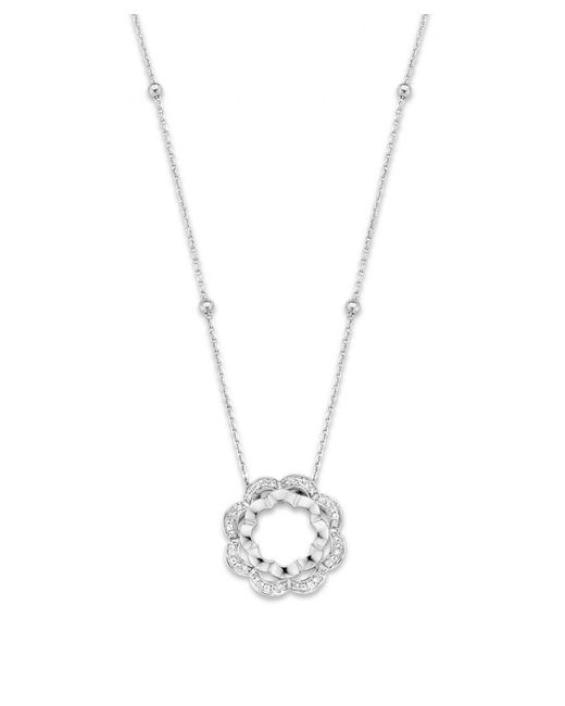 Orphelia Metallic 'Onyx' 925 Sterling Set: Chain-Pendant + Earrings