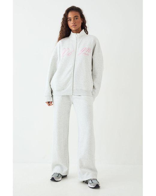 DSGN Studio White Script Funnel Neck Straight Leg Tracksuit