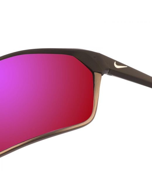 Nike Red Rectangular Shaped Acetate Sunglasses Dd1222 for men