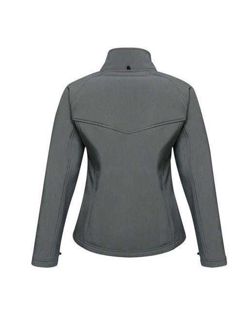 Regatta Gray Ladies Uproar Softshell Wind Resistant Jacket (Seal)
