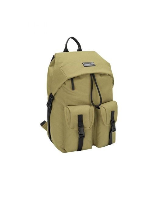 Consigned Green Recycled Polyester Flap Over Backpack