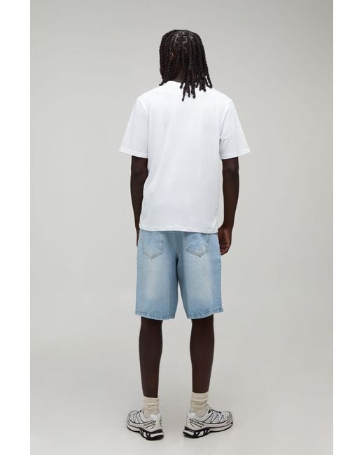BoohooMAN White Regular Fit Worldwide Western Graphic T-Shirt Cotton for men