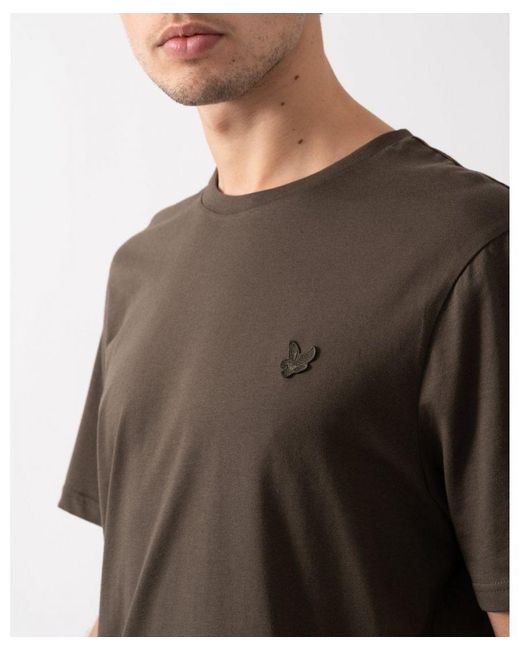 Lyle & Scott Brown Tonal Eagle T-Shirt Size: L for men