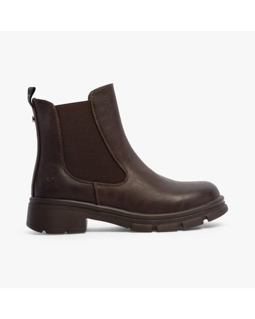 Heavenly Feet Brown Remy Chelsea Boots Chocolate