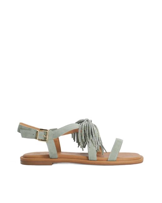 Dune Multicolor Lysia Suede Tasselled Sandals