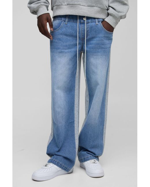 BoohooMAN Blue Relaxed Fit Hybrid Jogger Jean for men