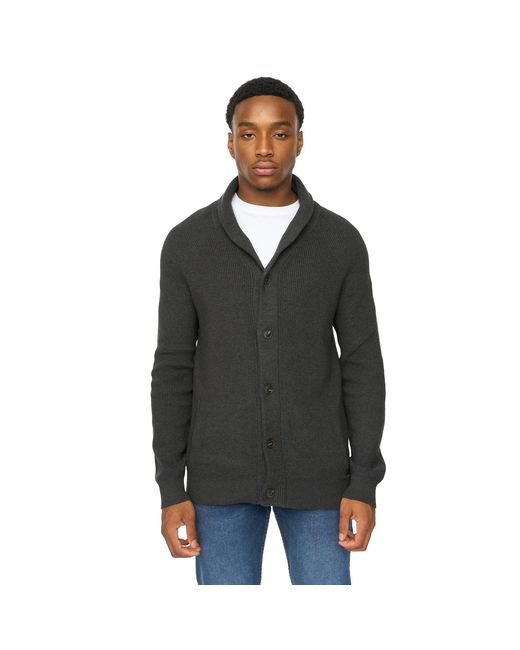 Duck and Cover Black Venosa Shawl Collar Cardigan for men