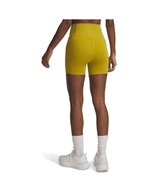 Under Armour Yellow Meridian Middy Compression Shorts