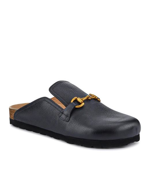 Jones Bootmaker Blue Geona Leather Mules