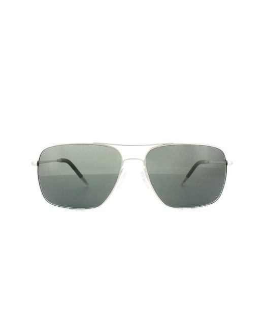 Oliver Peoples Green Sunglasses Clifton 1150 5036/P2 Midnight Express Vfx Polarized Metal for men