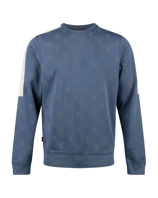 Luke 1977 Blue Gazzas Tears Overprint Sweatshirt for men