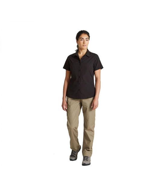 Craghoppers Black Ladies Expert Kiwi Short-Sleeved Shirt