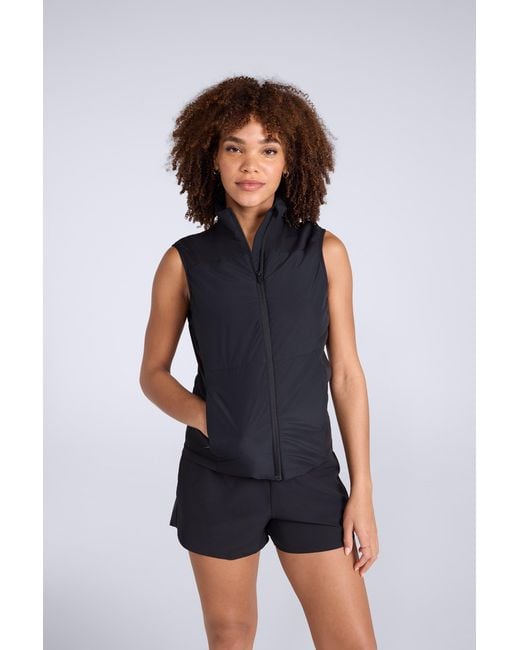 Mountain Warehouse Blue Active Gilet Lightweight Fitted With Zipped Pockets Warm Layering Vest