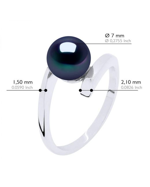 Ateliers Saint Germain Blue Ring Real Cultured Freshwater Pearl Round 7-8 Mm