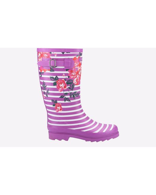 Cotswold Pink Chilson Memory Foam Wellingtons
