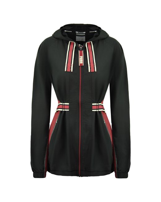 PUMA Black X First Mile Long Sleeve Zip Up Belted Jacket 519034 01