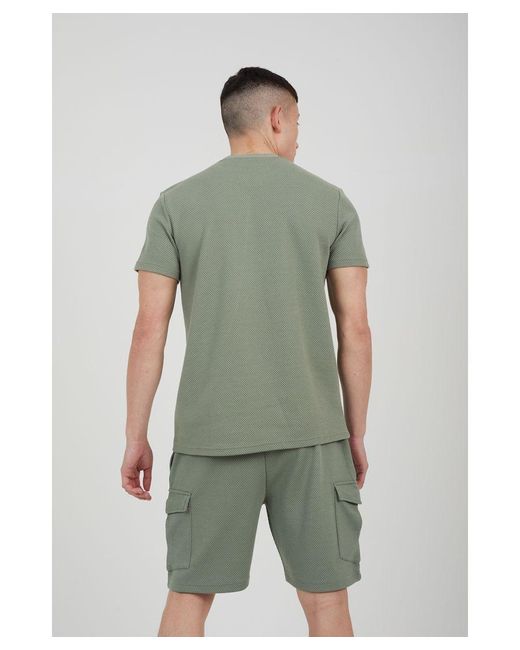 Brave Soul Green Pale 'Cadby' Crew Neck T-Shirt for men