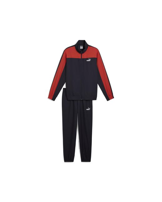 PUMA Red Woven Colourblock Tracksuit for men