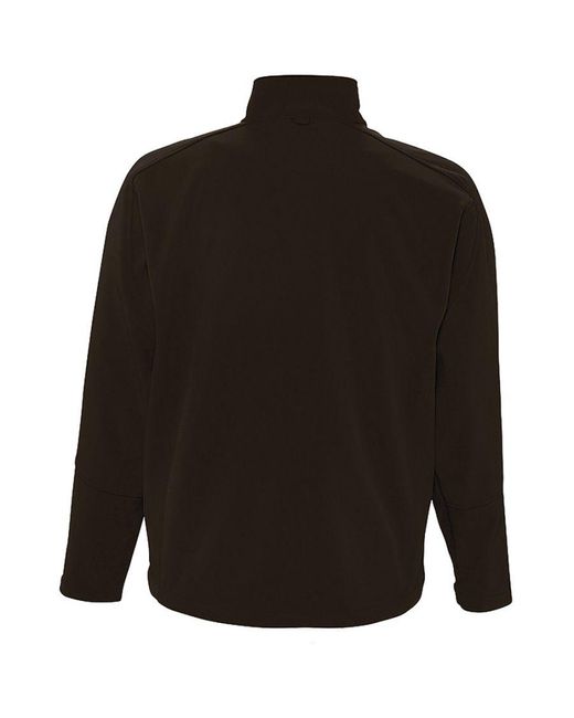 Sol's Brown Relax Soft Shell Jacket (Breathable, Windproof And Water Resistant) (Dark Chocolate) for men