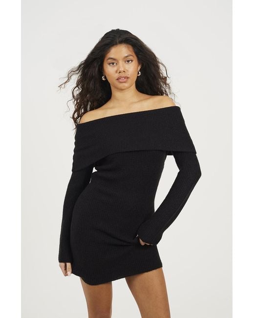 mini dress with ruffle bottom Poplin Ruffle Sleeve Mini Dress With Tiered Bottom & Star Sequins Black / Large