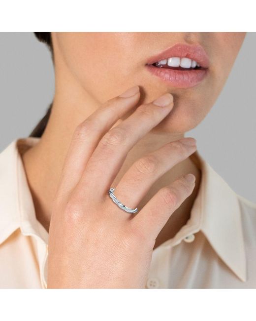 Tresor 1934 Metallic Trilani Sterling Ring