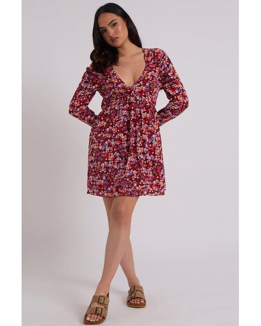Urban Bliss Red Empire Line Dress