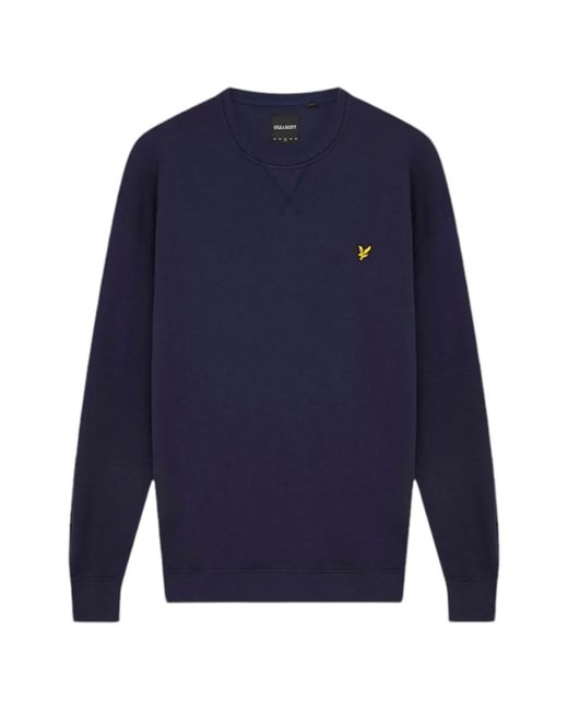 Lyle & Scott Blue Jumpers Crew Neck Winter Sweatshirts for men