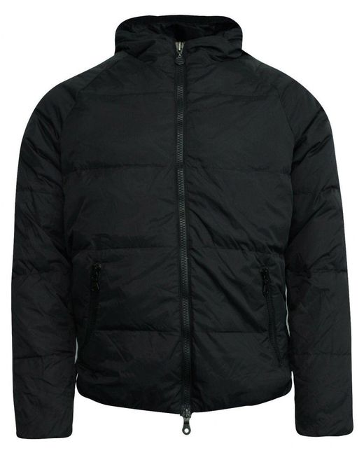 Onitsuka Tiger Black Hooded Down Padded Winter Coat Okj337 0090 X2B Textile for men