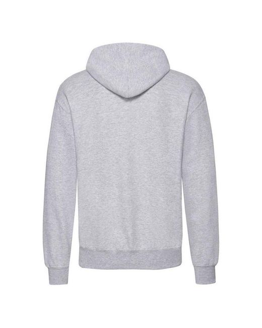Fruit Of The Loom Gray Classic Heather Hooded Sweatshirt (Heather) for men