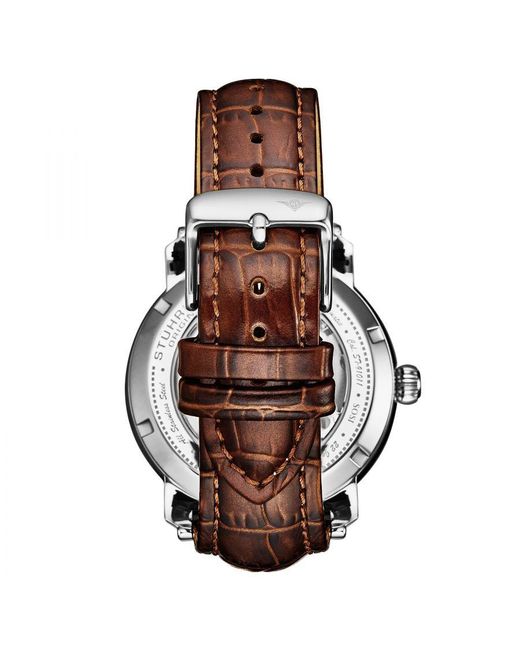 Stuhrling Gray Celestial Timekeeper Skeleton Automatic Watch for men