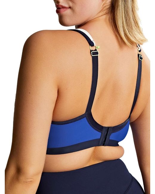 Panache Blue Upbeat Wired Racerback Sports Bra