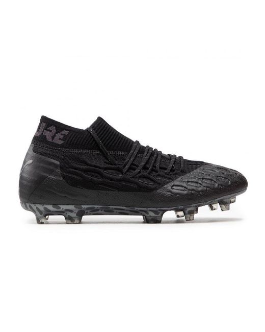 PUMA Black Future 5.1 Netfit Fg/Ag Laceup Synthetic Football Boots 105755 02 for men